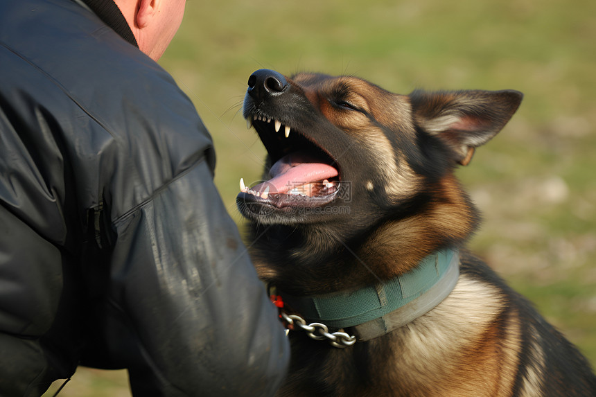 暴躁的警犬图片