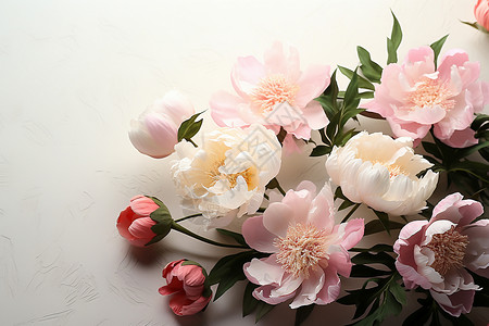 春季浪漫的花束背景图片