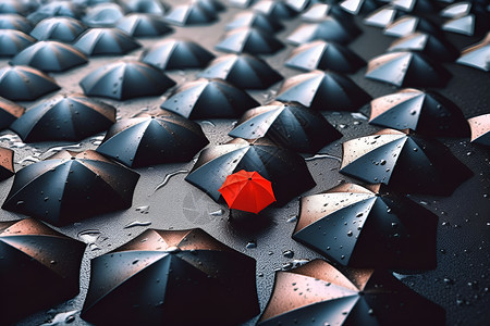 一把雨伞一把红伞背景