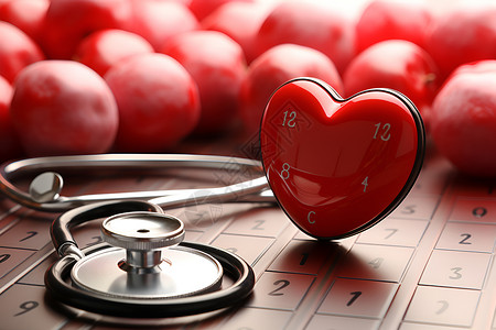 健康医疗护理的心脏背景图片
