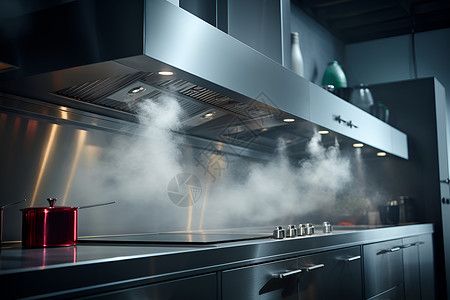 油烟机滤网精巧静音高效性能的厨房油烟机设计图片
