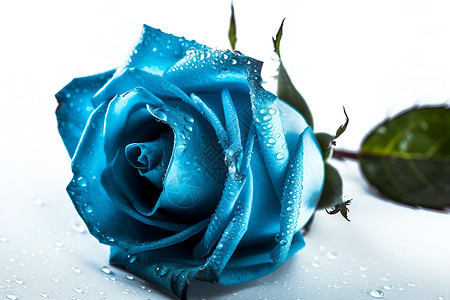 一朵蓝色玫瑰背景图片
