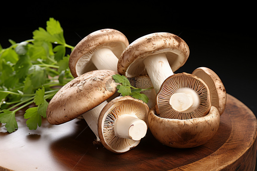 天然新鲜的蘑菇图片