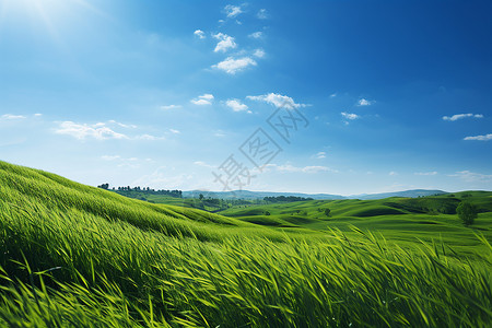 田野与天空的交融背景