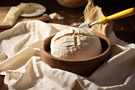 发酵的美味面包高清图片