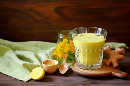 鲜榨的美味橙汁背景图片