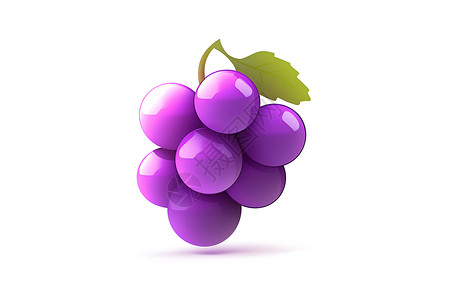 紫色葡萄漫画图标高清图片