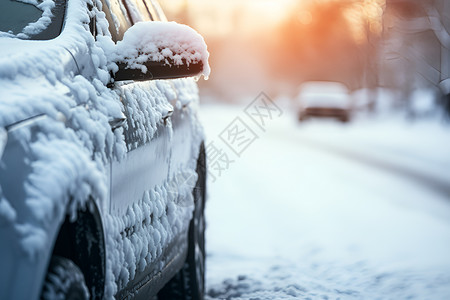 冬日之车背景图片