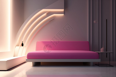 粉色的沙发背景图片