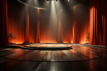 灯光环绕的舞台背景图片