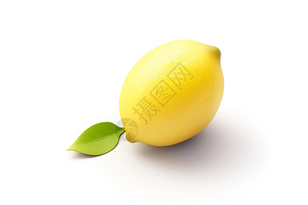 柠檬立体图标背景图片