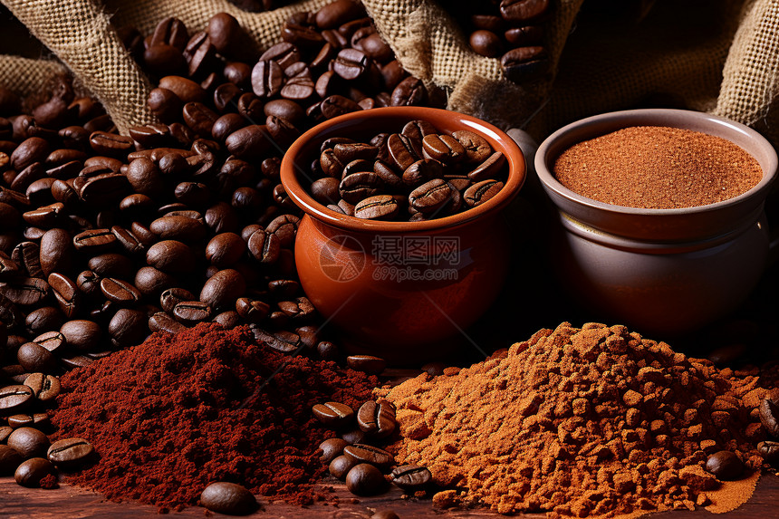 咖啡豆的醇香图片