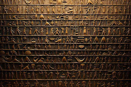 古埃及文字墙高清图片