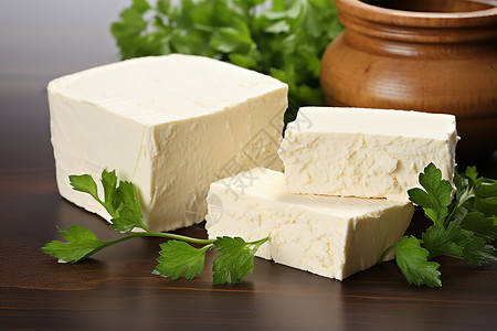 白色方块奶酪背景图片