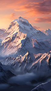 冬日山峰背景图片