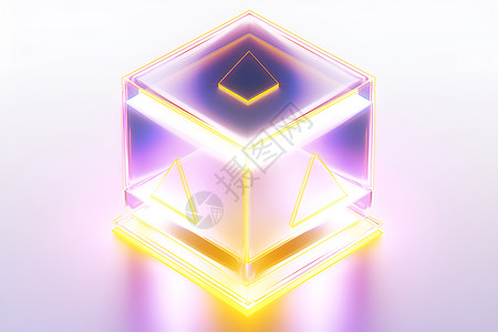 立方体图标科技中的立方体插画