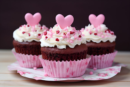 粉色的蛋糕糖霜蛋糕高清图片