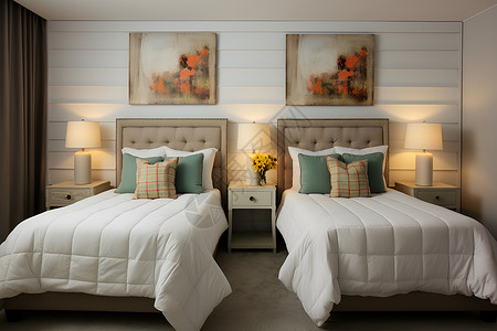 卧室现代装饰风格背景图片
