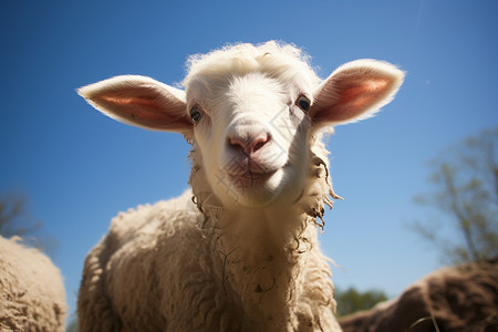 可爱小绵羊欢快的小绵羊背景