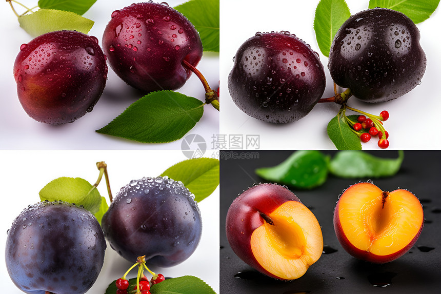 紫色红润的水果图片