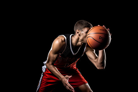 打篮球的男人背景图片