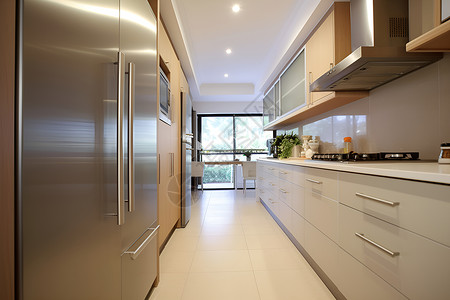 室内简约的厨房建筑背景图片