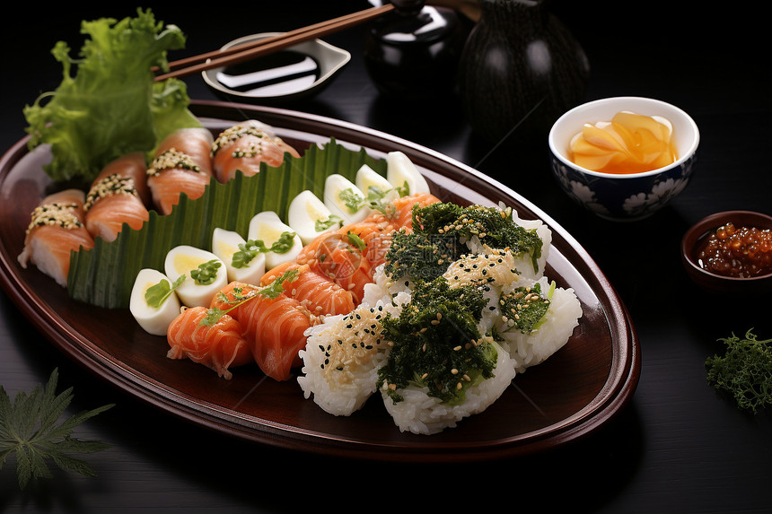 日本的海鲜寿司图片