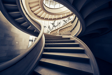 现代抽象艺术旋转的楼梯艺术背景