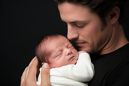 抱着婴儿的父亲背景图片
