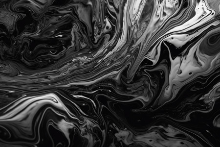 抽象的黑色流体曲线背景图片