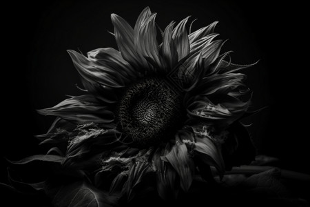 枯萎的太阳花背景图片