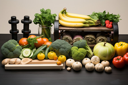 蔬菜水果在一起背景图片