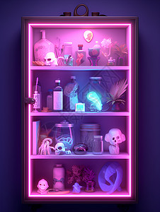 异世界的药柜背景图片