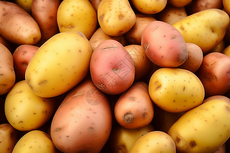 健康新鲜的土豆背景图片