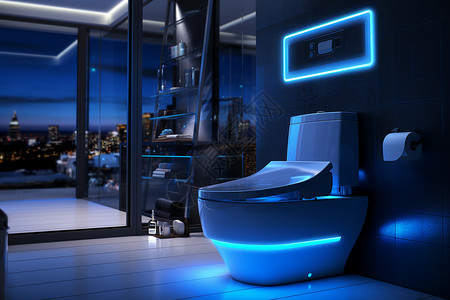 浴室内的智能马桶设计图片