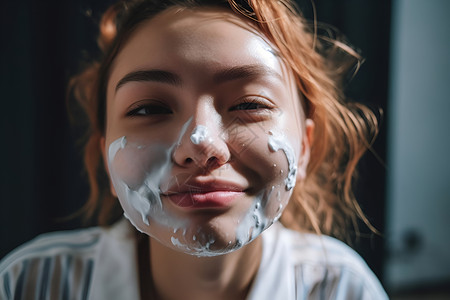 糊鼻子的女人背景图片