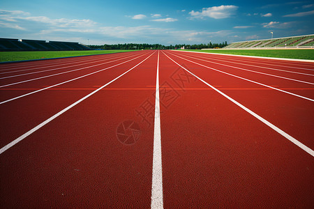 红色操场上的跑道背景图片