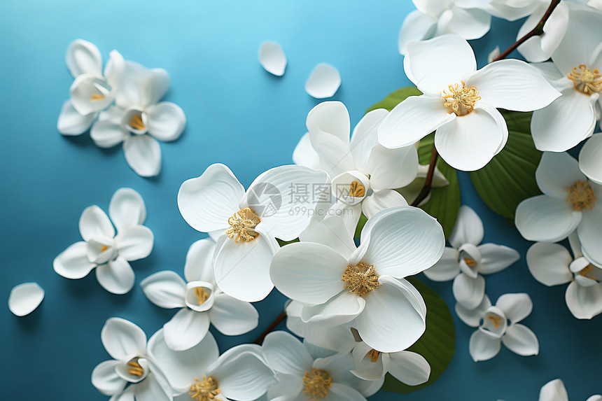 纯白的花朵图片