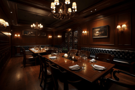 复古典雅的西餐厅背景图片