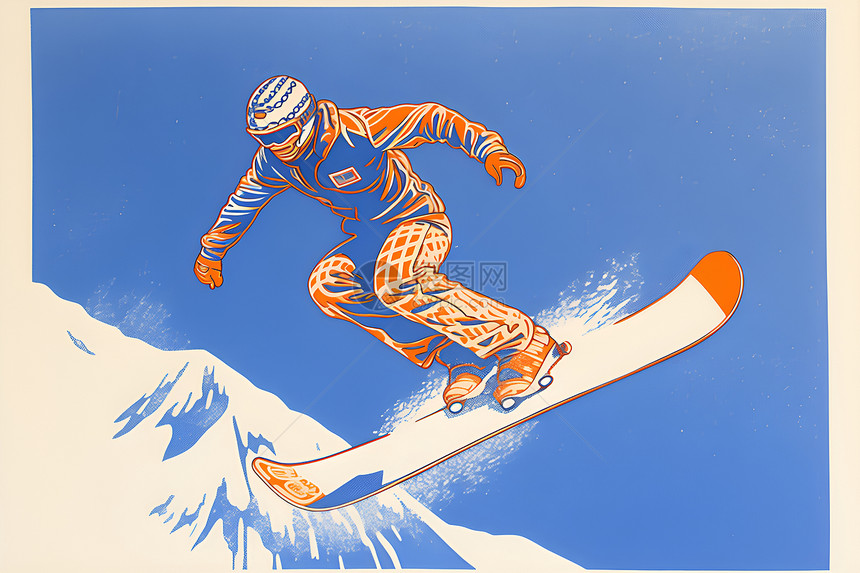 滑雪的滑雪者图片