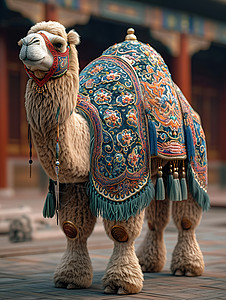 漂亮的骆驼背景图片