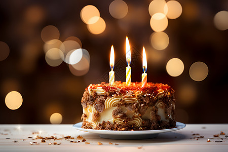 美味的生日蛋糕背景图片
