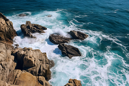 奔腾的海浪背景图片