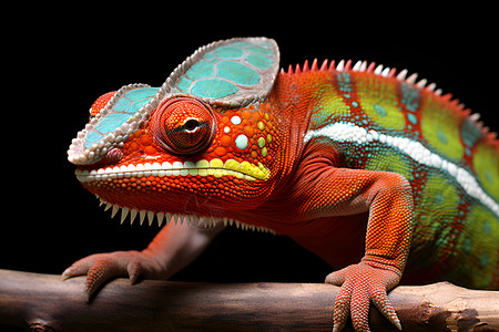 热带丛林中的蜥蜴动物背景图片