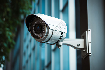 安全守护现代高科技的电子监控摄像头背景