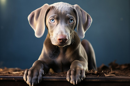 乖巧懂事的威玛纳猎犬高清图片