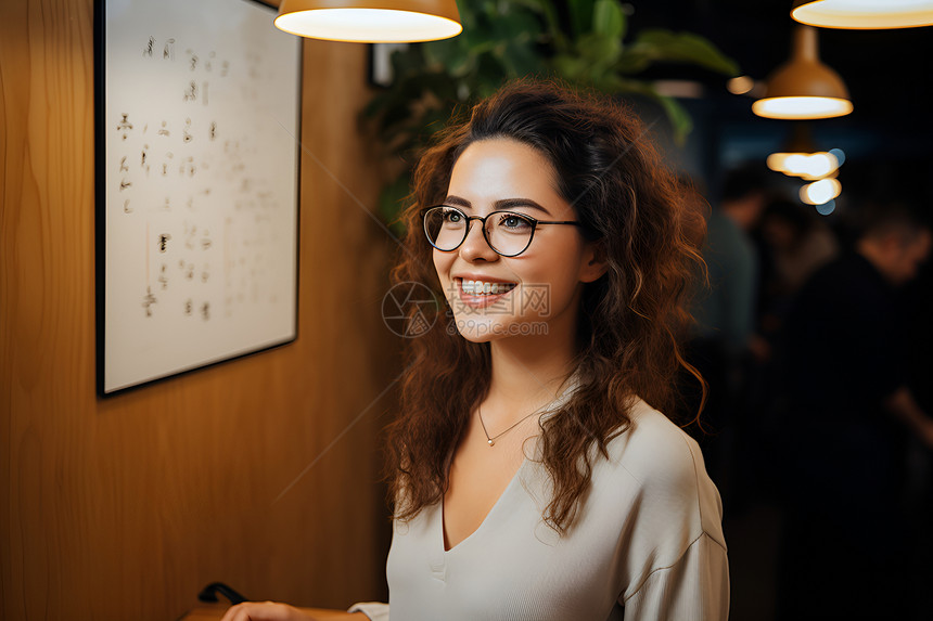 企业办公的商务女性图片