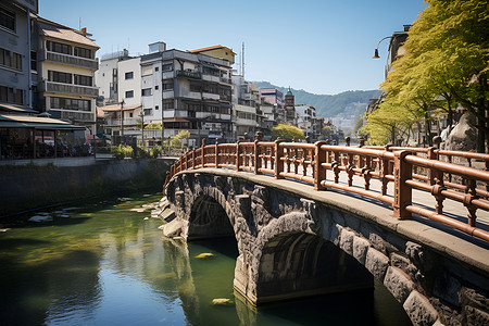 小桥流水人家背景图片