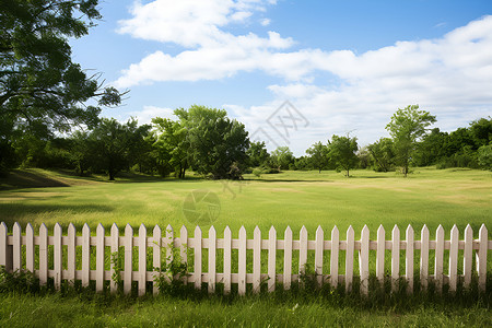 安全的家园公园围栏高清图片