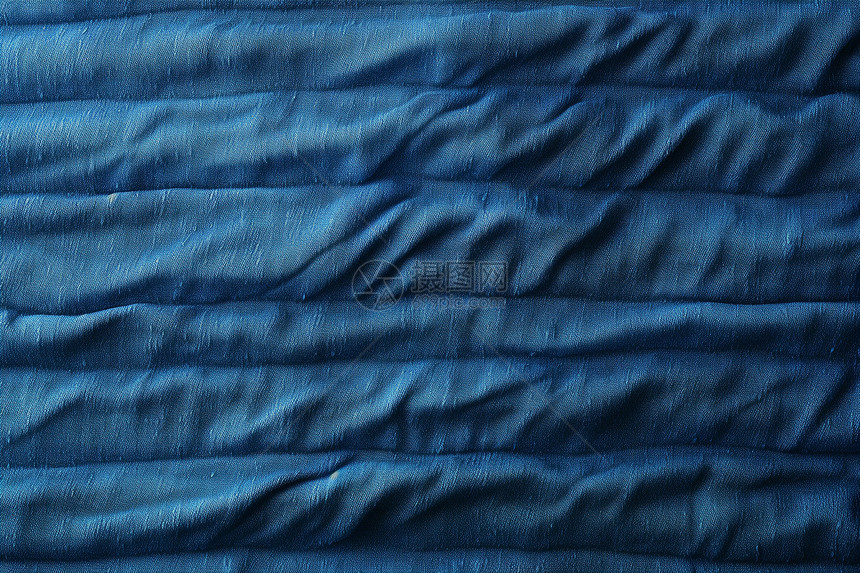 蓝色织物的艺术细节图片